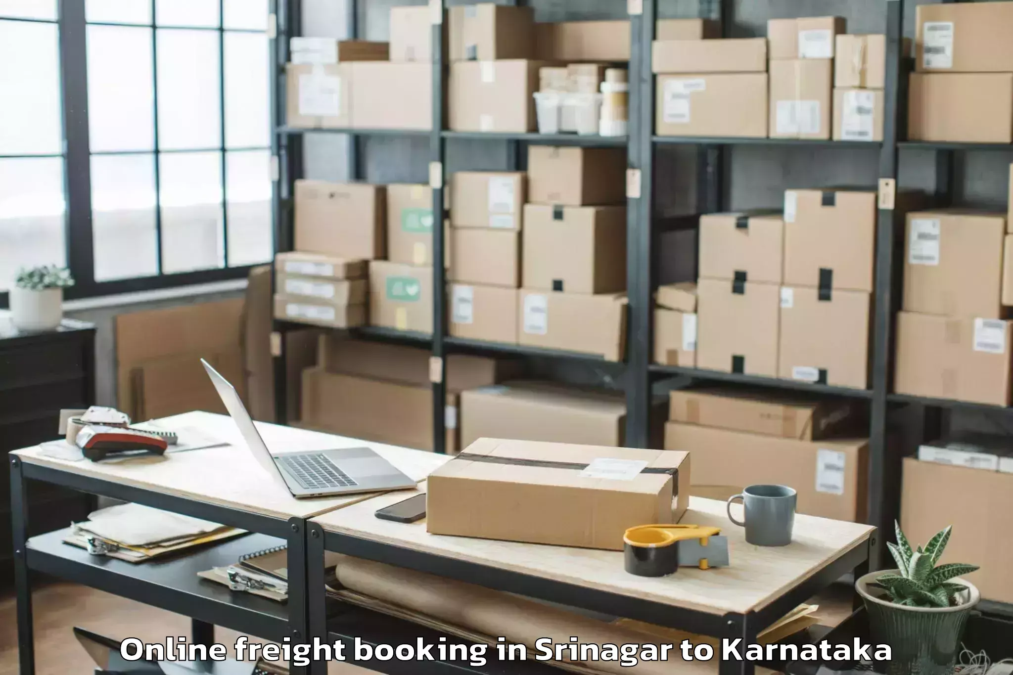 Top Srinagar to Bengaluru Online Freight Booking Available